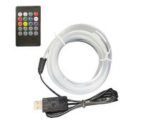 Music LED Light Strip - Multicolor Sound Sensitive USB Powered Flexible Reactive Glow Neon Tube Lighting, Easy Install Car Dashboard Ambient Lamp | for Vehicle Interior TV Frame Shelves Courtyard