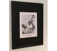 Music Legend Framed Picture Louis Armstrong - 12" x 16" Black and White