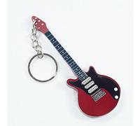 Music Legend Collection Wooden Key Ring Guitar Shape - Queen - Brian May - Red Special