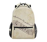 Music Life Bookbag School Student Backpack for Travel Teen Girls Boys Kid