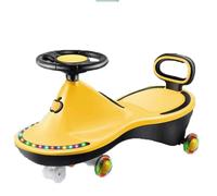 Music light Wiggle Car Swing Car for Kids for Boys and Girls, Turn, Wiggle Movement to Steer (Yellow), Age 3 and Up Months