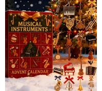 Music Lover Advent Calendar 2025,24Days of Musical Surprises with 2D Acrylic Mini Music Instruments Pendant for Christmas Tree Decoration,Xmas Countdown Gift for Musicians,Singers,Instrument Players