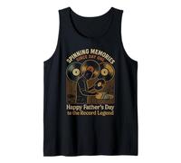 Music Lover Disc Records Collector Dad Fathers Day 70s Men Tank Top