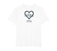 Music Lover Heartbeat Melody for Musicians T-Shirt, Men's Big and Tall, White, 2X Tall