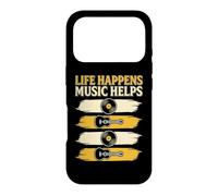 Music Lover Life Happens Music Helps Melody Lyrics Case for iPhone 17 Pro
