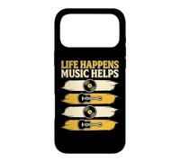 Music Lover Life Happens Music Helps Melody Lyrics Case for iPhone 17 Pro Max