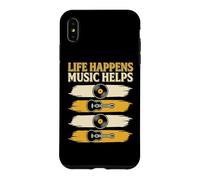 Music Lover Life Happens Music Helps Melody Lyrics Case for iPhone XS Max