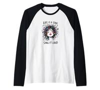 Music Lover Life is A Song Sing It Loud Gift Idea Raglan Baseball Tee