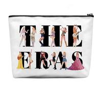 Music Lover Makeup Bag, Cosmetic Bag Organiser with Zipper Toiletry, Portable Flat Lay Make up Bag, Purse Organizer Pouches, Gifts for Women, Sisters, Moms, Best Friends and Singer Fan