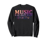 Music Lover Musicians Music Teacher Music Is My Happy Place Sweatshirt