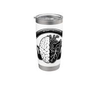 Music Lovers Brain and Heart Stainless Steel Insulated Tumbler