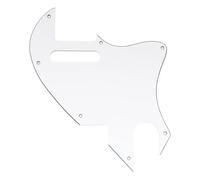 Music Lovers Electric Guitar Pickguard 7 Holes Professional F Hybrid Electric Guitar Pickguard Durable Standard Modern Style(3ply White)