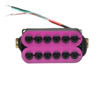 Music Lovers Electric Guitar Pickups Electric Guitar Humbucker Pickups Adjustable Metal Double Coil With 4 Substitute Cable Coil Splitting Black Red(R)