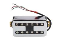 Music Lovers Electric Guitar Pickups H Style Brass Cover Electric Guitar Pickup Coil Spliting Pickup Humbucker Dual Coill N7.5K/B15K Output Black/Chrome(F)