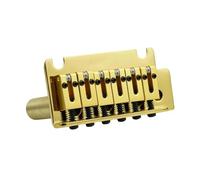 Music Lovers Guitar Bridge 1 Set 2 Post Point Electric Guitar Tremolo Bridge Brass Saddle And Base Spring GG2001(Gold)