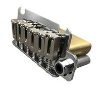 Music Lovers Guitar Bridge 2 Point 510 Type Electric Guitar Tremolo Bridge Brass Block Chrome And Gold Tone(Chrome)