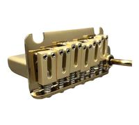 Music Lovers Guitar Bridge 2 Point 510 Type Electric Guitar Tremolo Bridge Brass Block Chrome And Gold Tone(Golden)