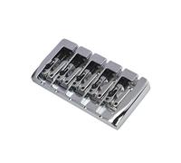 Music Lovers Guitar Bridge 5 String Electric Bass Bridge Bottom/back Pass Through The Tailpiece All Metal(Chrome)