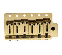 Music Lovers Guitar Bridge 56mm Vintage 6 Screw Standard Electric Guitar Tremolo Bridge With Solid Brass Block(Modern GD)