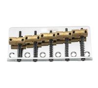 Music Lovers Guitar Bridge 72mm Top Loading 5 String Fixed Bridge For Jazz Bass Chrome(Brass)