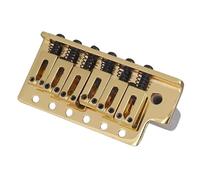 Music Lovers Guitar Bridge A Set Of Left Handed Electric Guitar Bridge Saddle Single Tremolo Thickened Base Accessories Parts(Gold)