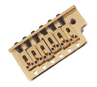 Music Lovers Guitar Bridge A Set Of Left Handed Electric Guitar Bridge Saddle Single Tremolo Thickened Base Accessories(Gold)