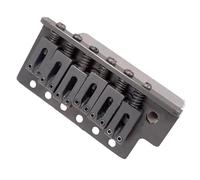 Music Lovers Guitar Bridge A Set Of Left Handed Electric Guitar Bridge Saddle Single Tremolo Thickened Base Accessories Parts(Black)