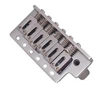 Music Lovers Guitar Bridge A Set Of Left Handed Electric Guitar Bridge Saddle Single Tremolo Thickened Base Accessories Parts(Chrome)