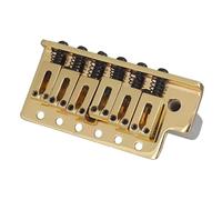 Music Lovers Guitar Bridge Left Handed Electric Guitar Bridge Saddle Single Tremolo Thickened Base Accessories Parts(Gold)