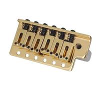 Music Lovers Guitar Bridge Left Handed Electric Guitar Bridge Saddle Single Tremolo Thickened Base Standard Accessories(Gold)