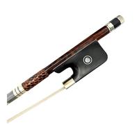 Music Lovers Violin Bow 4/4 3/4 1/2 Double Bass Violin Bow Professional Brazilwood Carbon Fiber White/black Horsehair(Type 10)
