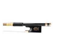Music Lovers Violin Bow 5PCS Carbon Fiber Violin Bow 4/4 Ebony Frog White Horsehair Snakewood Fast Response Nice Tone(E 095)