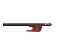 Music Lovers Violin Bow 5PCS Grid Carbon Fiber Violin Bow 4/4 W/Ebony Frog White Horsehair Snakewood Fast Response Nice Tone(J 138)