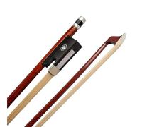 Music Lovers Violin Bow Super Lightweight Brazilwood 4/4 3/4 1/2 1/4 1/8 Size Violin Bow Fast Response With Horsehair Ebony Frog Button(1/4)