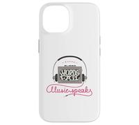Music Lovers Where Words Fail Music Speaks Headphones Case for iPhone 14