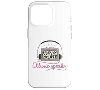 Music Lovers Where Words Fail Music Speaks Headphones Case for iPhone 16 Pro