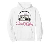 Music Lovers Where Words Fail Music Speaks Headphones Pullover Hoodie