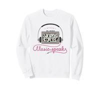 Music Lovers Where Words Fail Music Speaks Headphones Sweatshirt