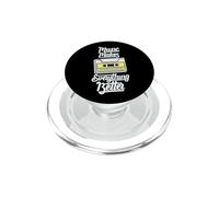 Music Makes Everything Better Retro Cassette Tape PopSockets PopGrip for MagSafe