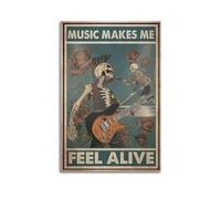 Music Makes Me Feel Alive Poster Room Decor Aesthetic Poster Artistic Poster for Bedroom Living Room Walls 12x18inch(30x45cm) Unframe-Style
