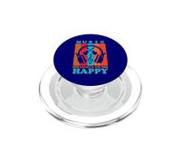 Music Makes Me Happy Retro Guitar Headphones Music Lover PopSockets PopGrip for MagSafe