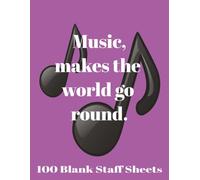 Music Makes the World Go Round Blank Sheet Music Notebook