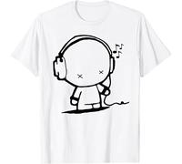 Music Man Classical Headphones Kids Womens Mens T Shirt Medium White