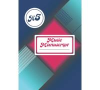 Music Manuscript A5: A5 Size Blank Sheet Music Staff Paper Notebook, for Teens and Kids, To Use In School or Music Classes. Cool Cyan Magenta Matte Cover