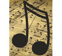 Music Manuscript: Blank sheet music notebook | Music writing staff 100 blank staff pages | Wide staff music manuscript | music manuscript blank paper 8.5x11in