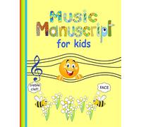 Music Manuscript: Great for kids | 8 large staves per page| 46 pages