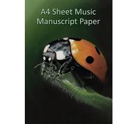 Music Manuscript Paper A4 exercise book: 100 Sheet Music notation pad with 9 music staves per page