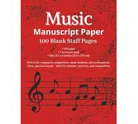 Music Manuscript Paper: Blank Sheet Music Notebook | Staff Paper Notebook | Staff Manuscript Pad | 100pages | 7 Staves per page | 8.5 x 11 inches (21.6 x 27.9 cm)