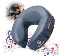 Music Master Crescent Round High Fidelity Sound Face Cushion- Bluetooth Massage Pillow-Music Headrest Cushion Musical Neck Support for Massage Tables, Royal Blue