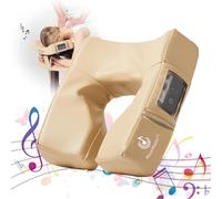 Music Master High Fidelity Sound Face Cradle Cushion- Bluetooth Massage Pillow for Face Down Resting- Ultra Soft Massage Table Headrest-Large Eye Openingfor Superior Comfort, Cream